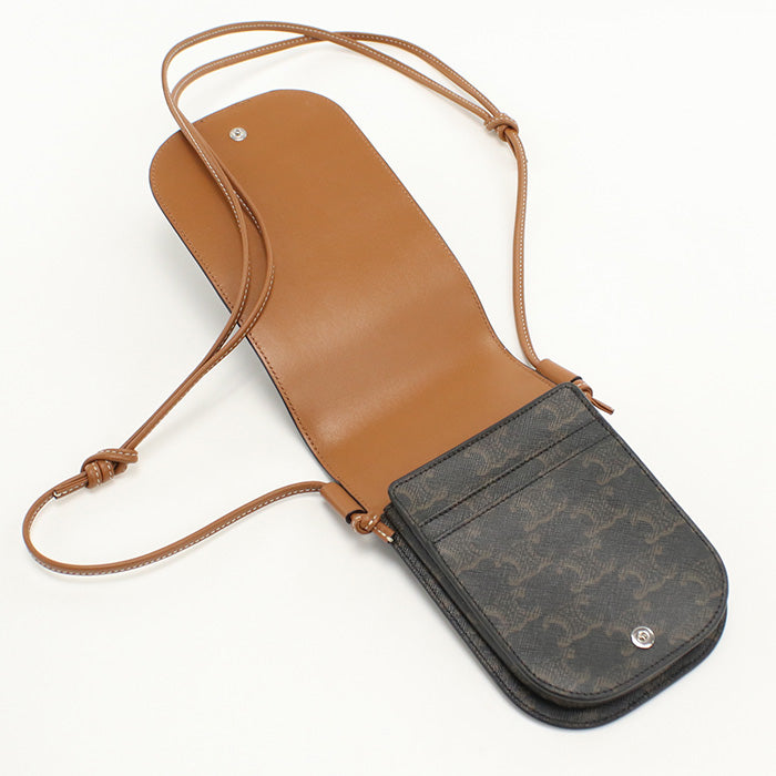 CELINE Mobile pouch Triomphe canvas CE93426 Shoulder Bag PVC/Mobile pouch Women