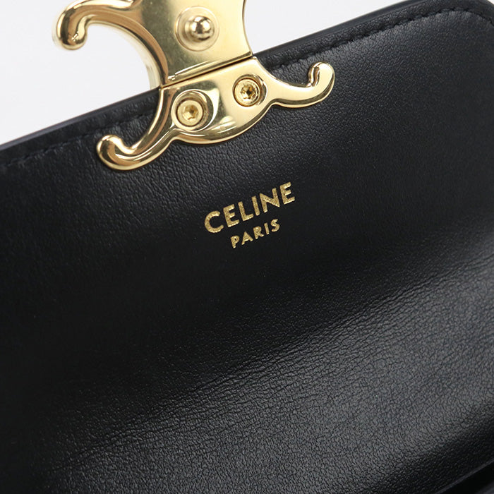 CELINE Flap card holder Triomphe 10I58 3DPV.38NO name card holder Calfskin Women
