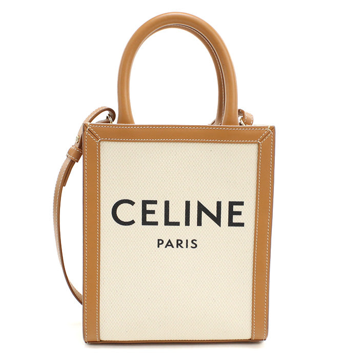 CELINE 2WAY Mini vertical hippopotamus 19330 2BNZ.02NT Handbag canvas/Calfskin Women
