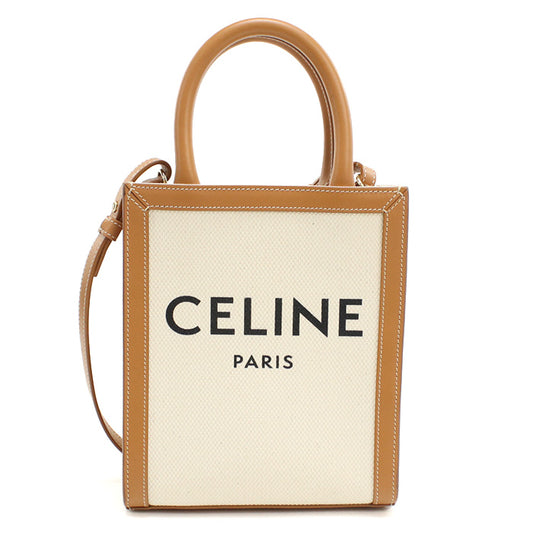 CELINE 2WAY Mini vertical hippopotamus 19330 2BNZ.02NT Handbag canvas/Calfskin Women