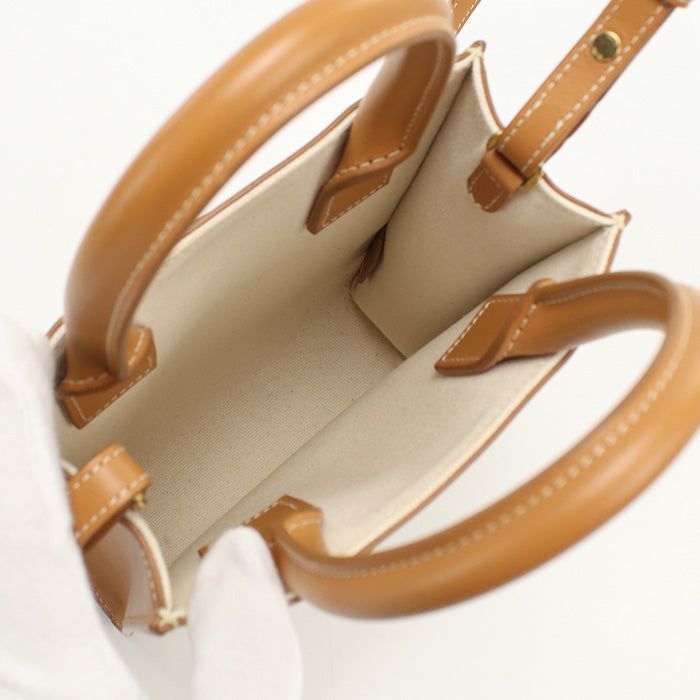 CELINE 2WAY Mini vertical hippopotamus 19330 2BNZ.02NT Handbag canvas/Calfskin Women