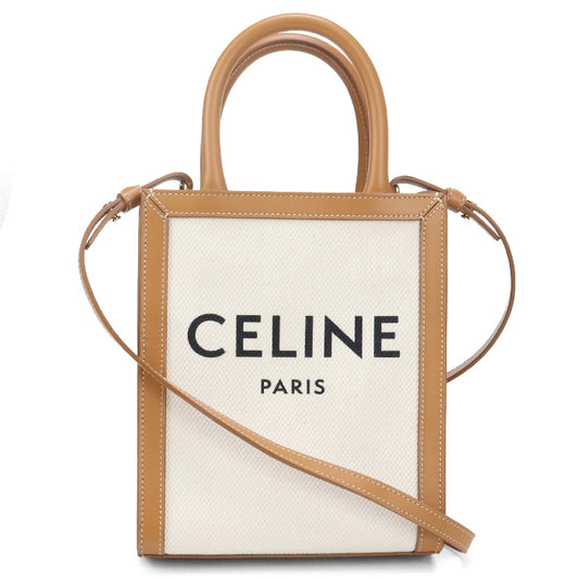 CELINE Minibar Tical Hippo Handbag canvas/Calfskin Women