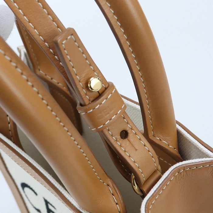 CELINE Minibar Tical Hippo Handbag canvas/Calfskin Women