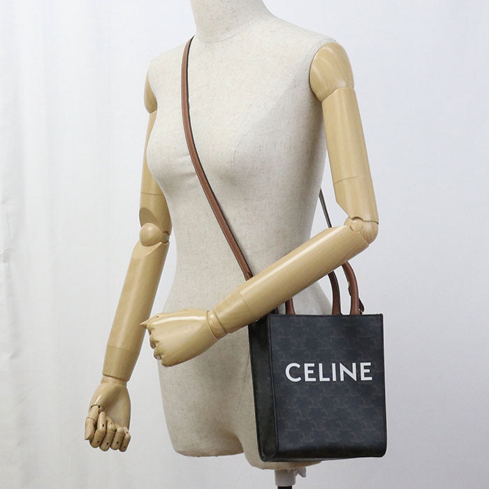 CELINE Mini vertical hippopotamus Triomphe canvas Handbag Triomphe canvas/leather Women