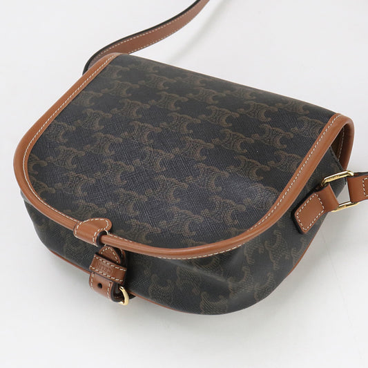 CELINE Medium Falco Bag Triomphe canvas CE96272 Shoulder Bag/Medium Falco Bag/leather Women