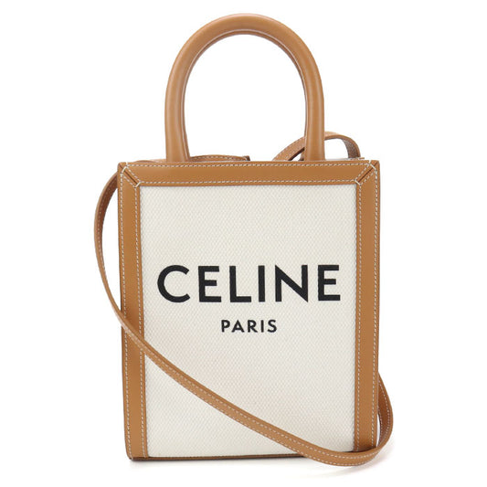 CELINE Mini vertical hippopotamus 193302BNZ.02NT Handbag canvas/Calfskin Women