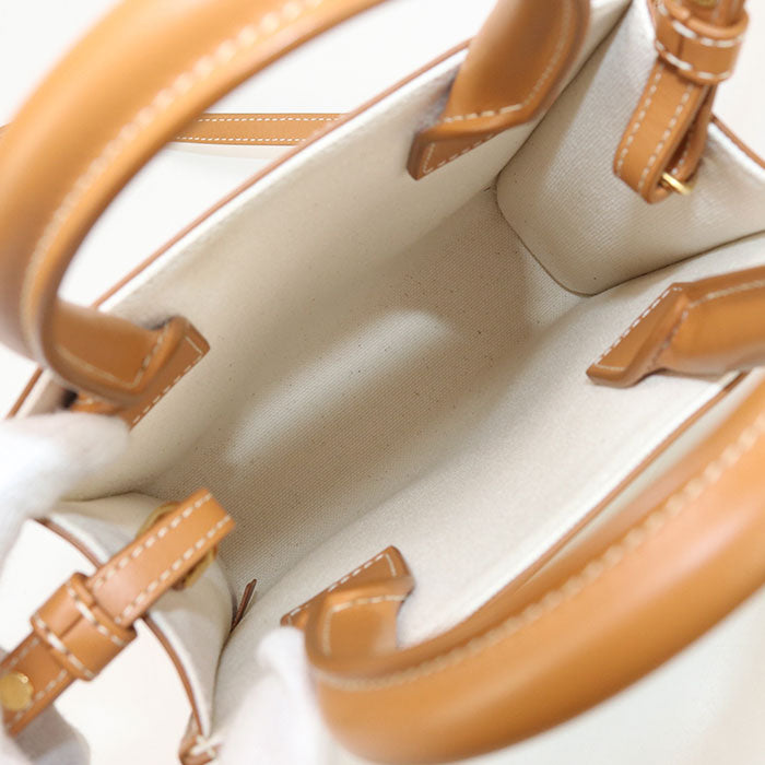 CELINE Mini vertical hippopotamus 193302BNZ.02NT Handbag canvas/Calfskin Women