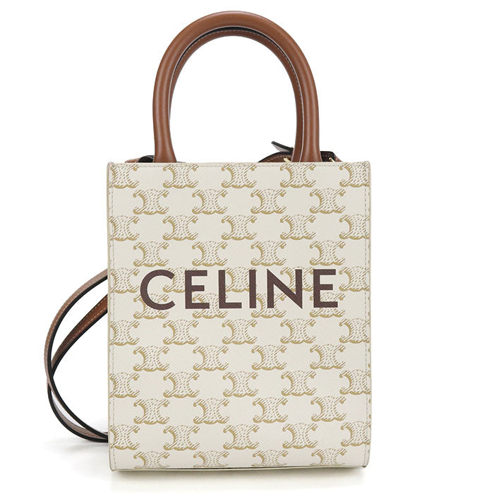 CELINE Mini Vertical Hippo 2WAY Triomphe canvas 19437 2BZK Handbag PVC/leather Women