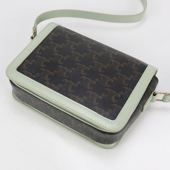 CELINE Triomphe canvas Diagonal shoulder bag PVC/leather Women