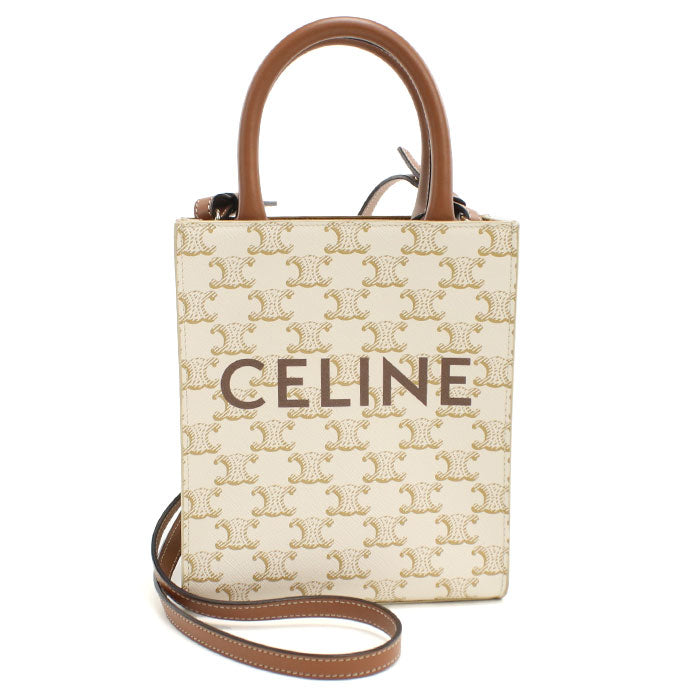 CELINE Mini vertical hippopotamus Triomphe canvas 19437 2BZK 01BC Handbag PVC Women