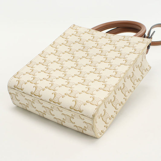 CELINE Mini vertical hippopotamus Triomphe canvas 19437 2BZK 01BC Handbag PVC Women