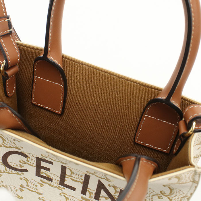 CELINE Mini vertical hippopotamus Triomphe canvas 19437 2BZK 01BC Handbag PVC Women