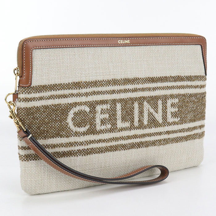 CELINE Small pouch with strap 10J502FAI Clutch bag/Jacquard Women