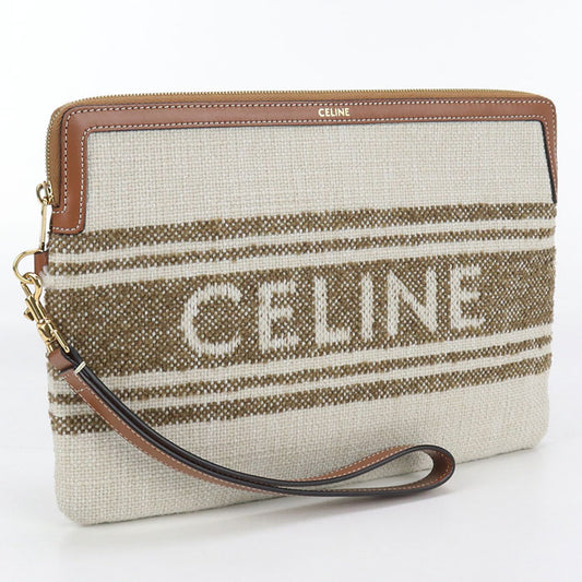 CELINE Small pouch with strap 10J502FAI Clutch bag/Jacquard Women