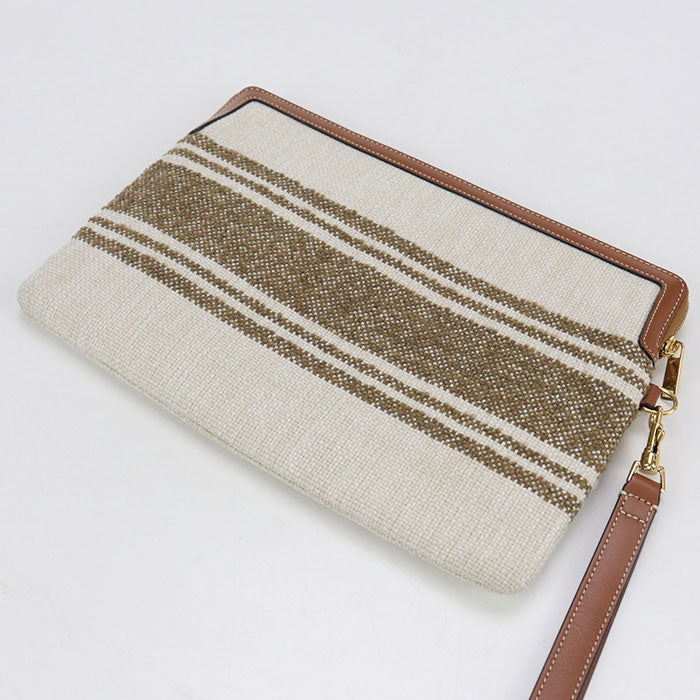 CELINE Small pouch with strap 10J502FAI Clutch bag/Jacquard Women