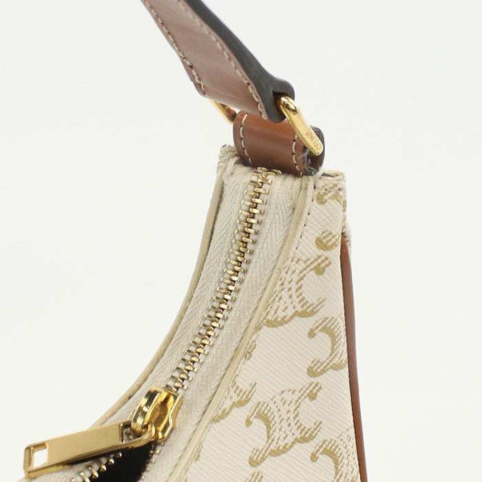 CELINE one belt Shoulder Bag Triomphe canvas Women