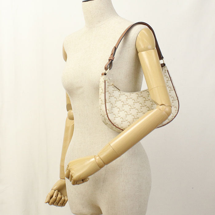 CELINE one belt Shoulder Bag Triomphe canvas Women