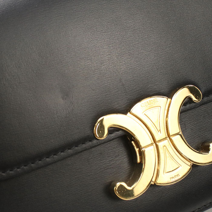 CELINE Triomphe Diagonal shoulder bag leather Women