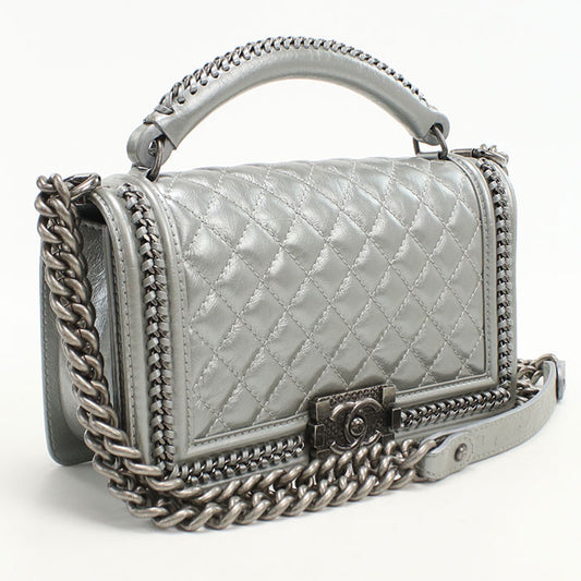 CHANEL 2WAY handbag Boy chanel Handbag leather 23113096 Women