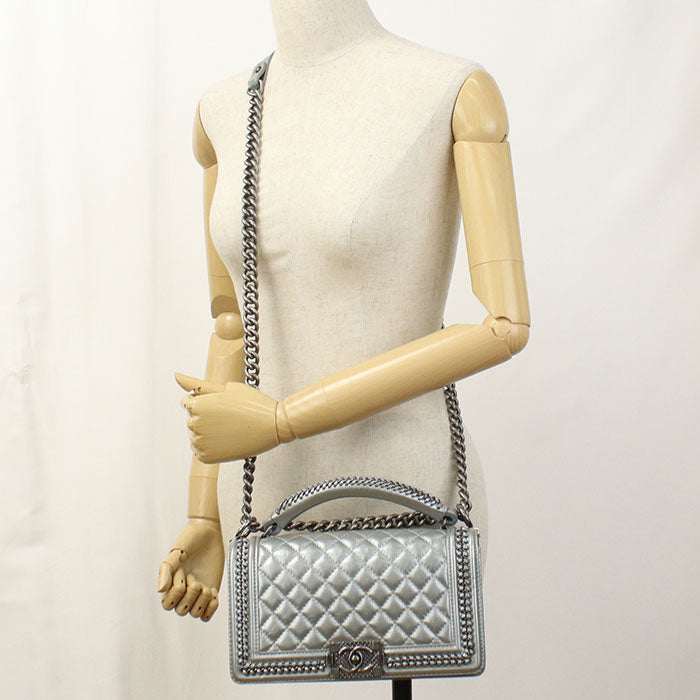 CHANEL 2WAY handbag Boy chanel Handbag leather 23113096 Women