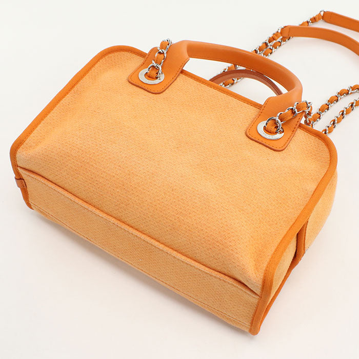 CHANEL Bowling bag 2WAY Deauville Handbag canvas 20865255 Women