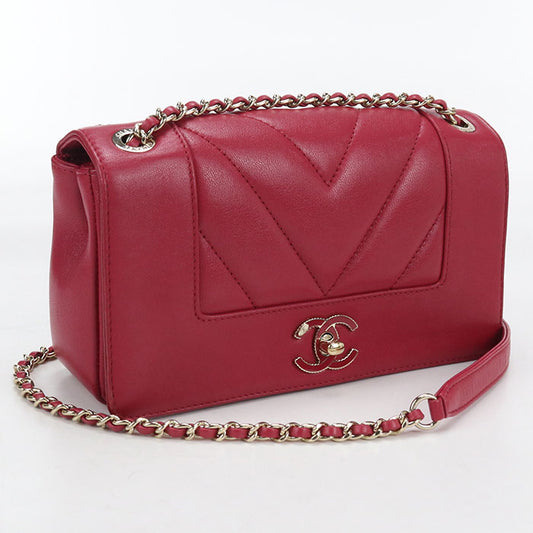 CHANEL Chain 2WAY Chevron Diagonal Shoulder bag leather 24958185 Women