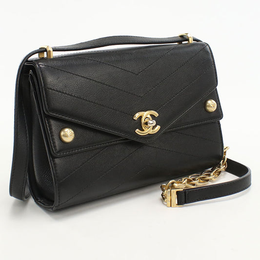 CHANEL Chain Shoulder bag Chevron Shoulder bag leather 27202596 Women