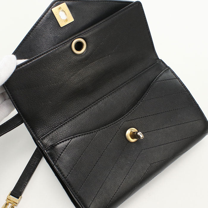 CHANEL Chain Shoulder bag Chevron Shoulder bag leather 27202596 Women