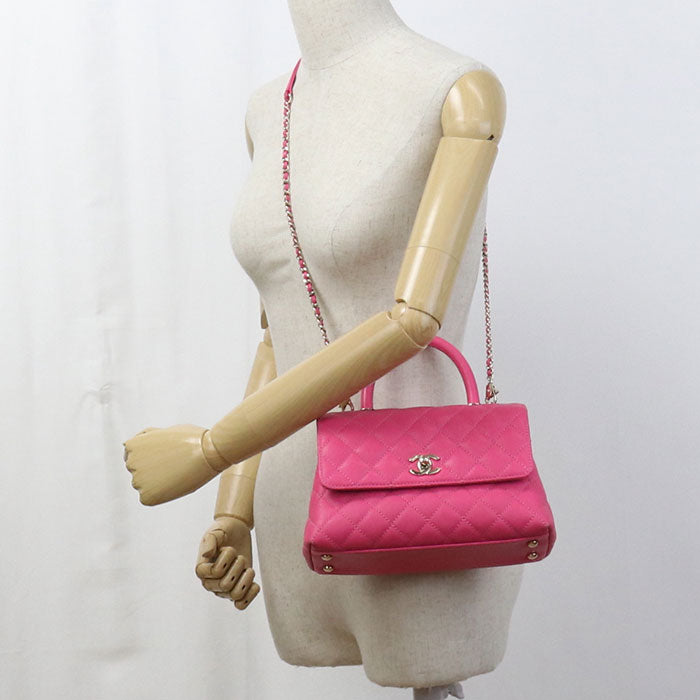 CHANEL 2WAY coco handle 24 Handbag / caviar Women