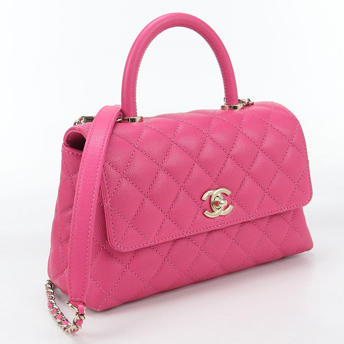 CHANEL 2WAY coco handle 24 Handbag / caviar Women