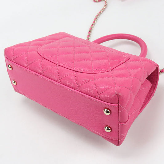 CHANEL 2WAY coco handle 24 Handbag / caviar Women