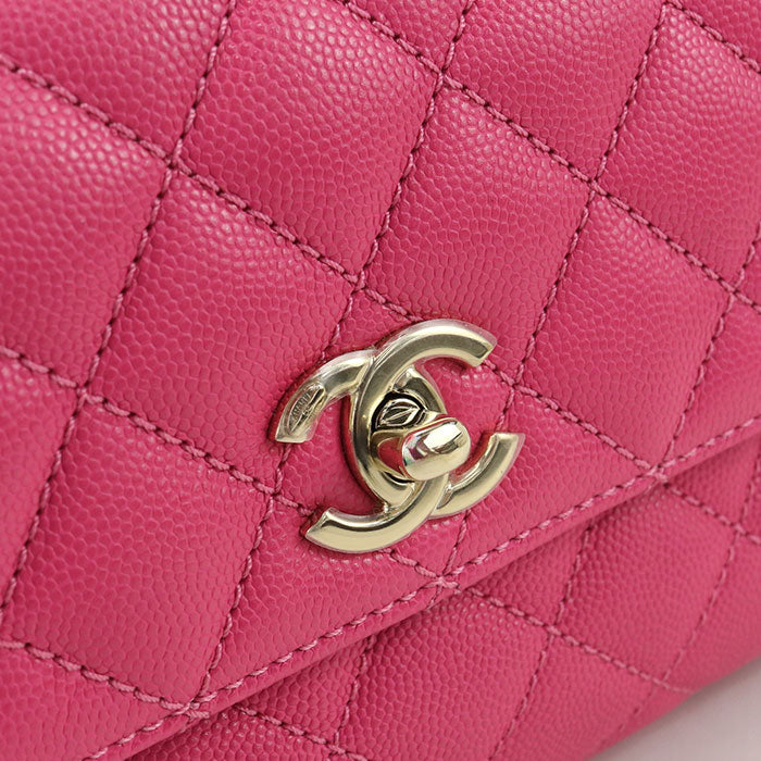 CHANEL 2WAY coco handle 24 Handbag / caviar Women