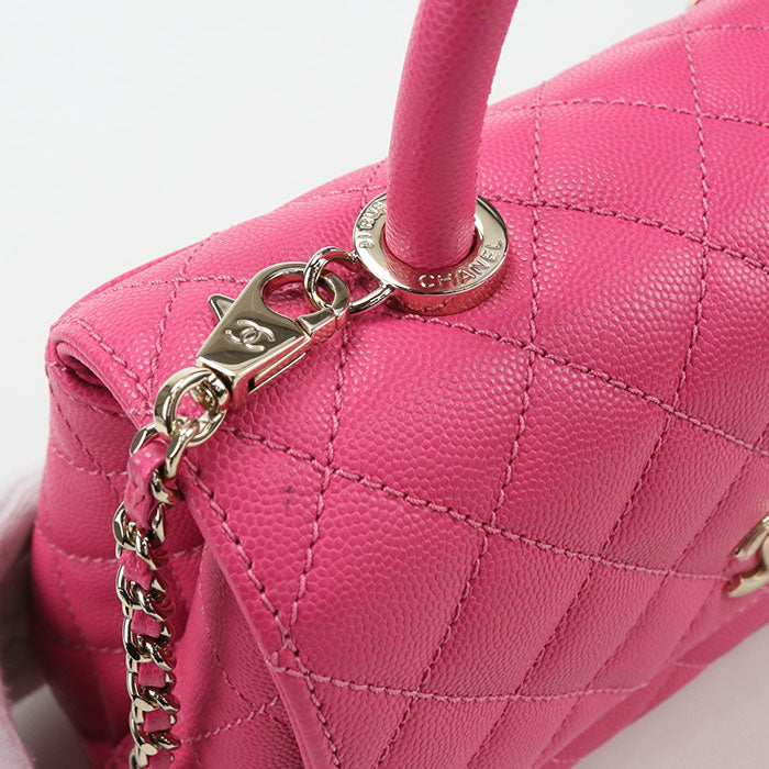 CHANEL 2WAY coco handle 24 Handbag / caviar Women