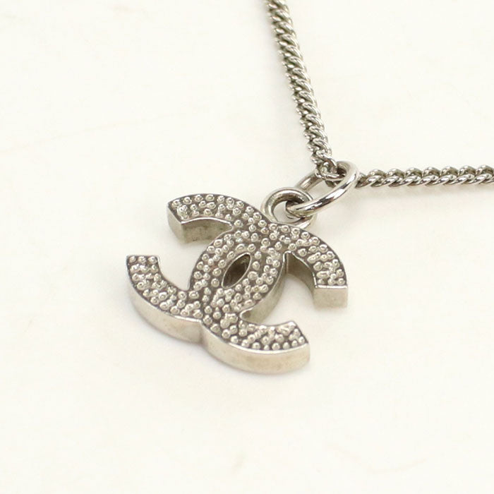 CHANEL Rhinestone COCO Mark Necklace metal Women