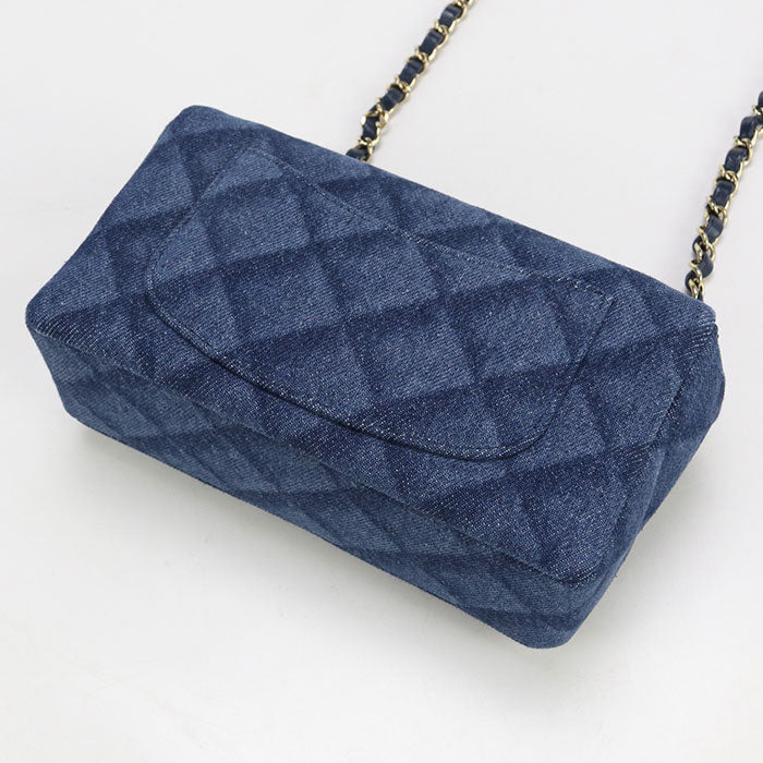 CHANEL Chain Matrasse Diagonal shoulder bag denim EUN7HUE1 Women