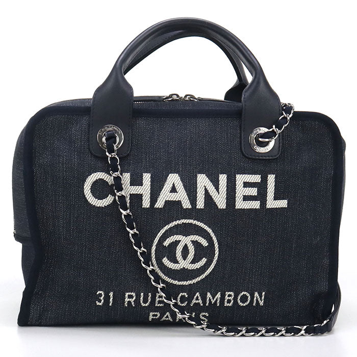CHANEL Bowling bag 2WAY Deauville Boston bag denim 20986860 Women