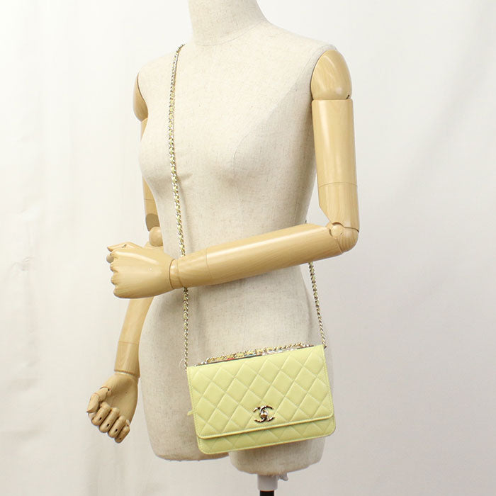 CHANEL Matrasse Chain wallet / lambskin E048U1H8 Women