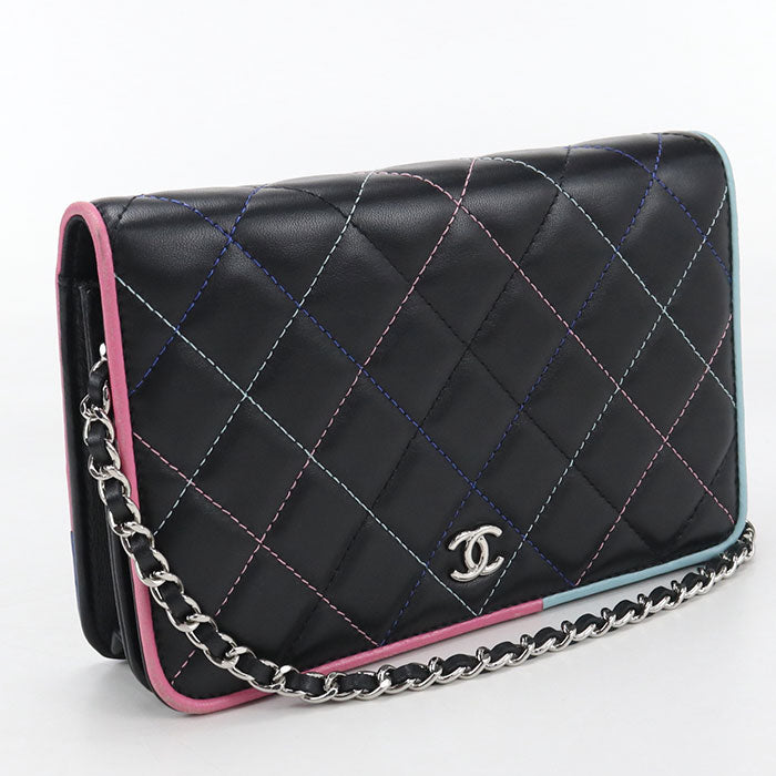 CHANEL Matrasse Chain wallet / lambskin Women