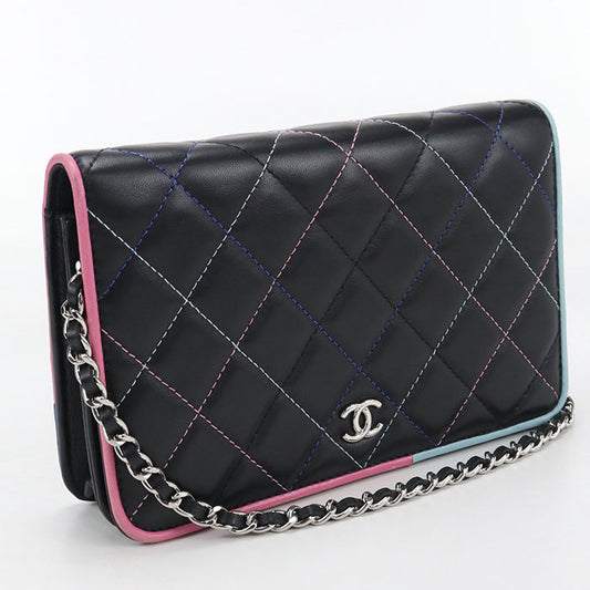CHANEL Matrasse Chain wallet / lambskin Women