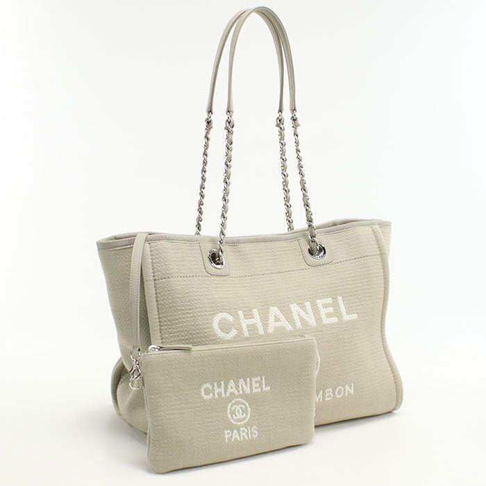 CHANEL Chain Deauville Tote bag / canvas 16EN1943 Women