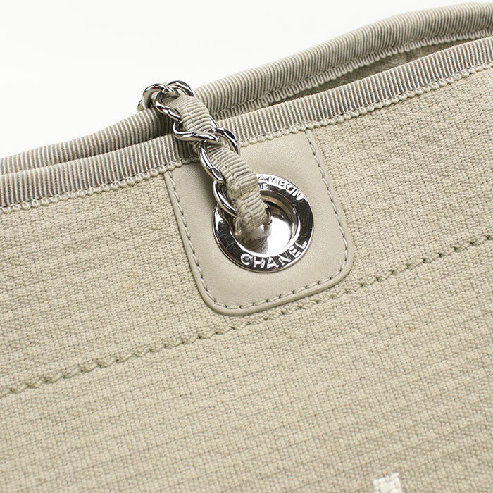CHANEL Chain Deauville Tote bag / canvas 16EN1943 Women