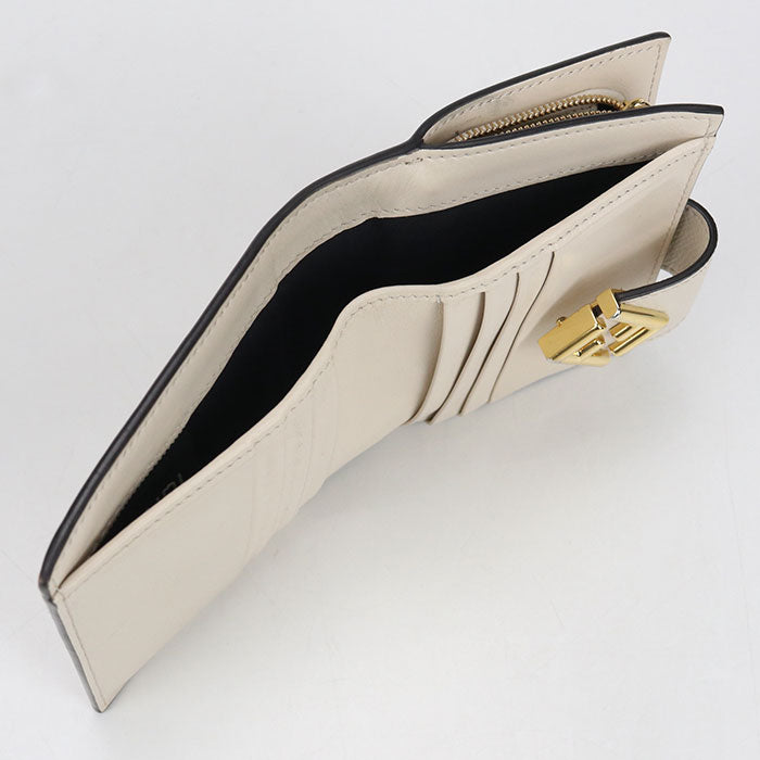 FENDI FF Diamond 8M0386 Bifold Wallet Calfskin Women
