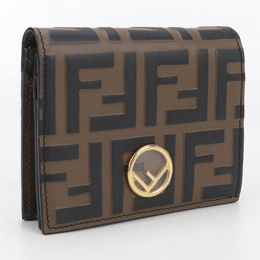 FENDI Small wallet F is Fendi 8M0420 Bifold Wallet Calfskin Women's