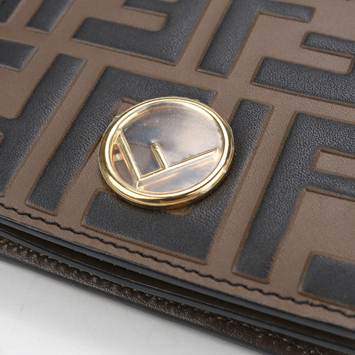 FENDI Small wallet F is Fendi 8M0420 Bifold Wallet Calfskin Women's