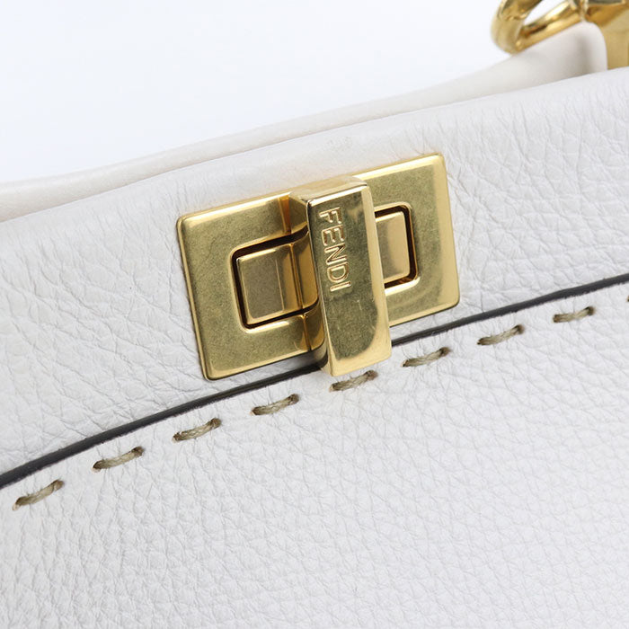 FENDI 2WAY Peekaboo 8BN244 Handbag Calfskin Women's