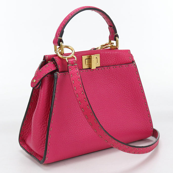 FENDI 2WAY Peekaboo 8BN244 Handbag Calfskin Women's
