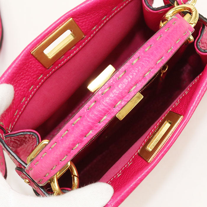 FENDI 2WAY Peekaboo 8BN244 Handbag Calfskin Women's