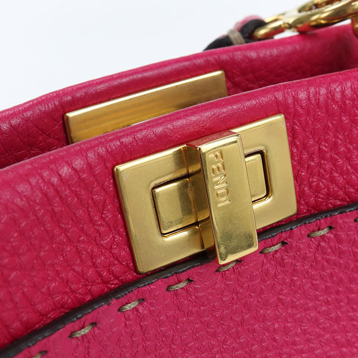 FENDI 2WAY Peekaboo 8BN244 Handbag Calfskin Women's
