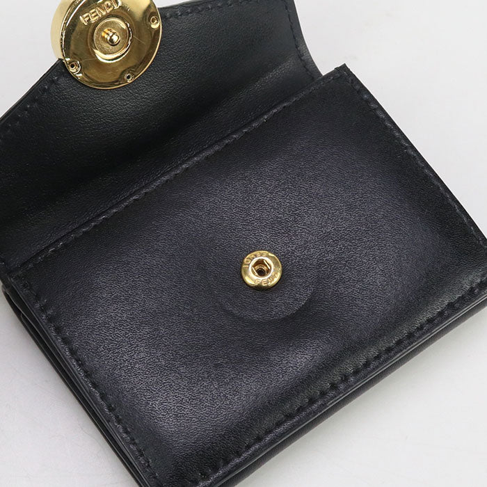 FENDI Micro Tri-Fold Wallet F is Fendi FE86771 Three fold wallet leather/Micro Tri-Fold Wallet Women