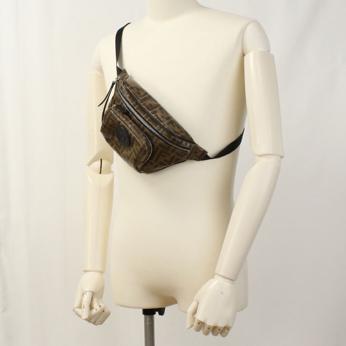 FENDI Belt bag Zucca 7VA446 body bag PVC unisex